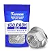 6-32 Serrated Flange Hex Lock Nuts, Stainless Steel 304, Bright Finish, Quantity 100