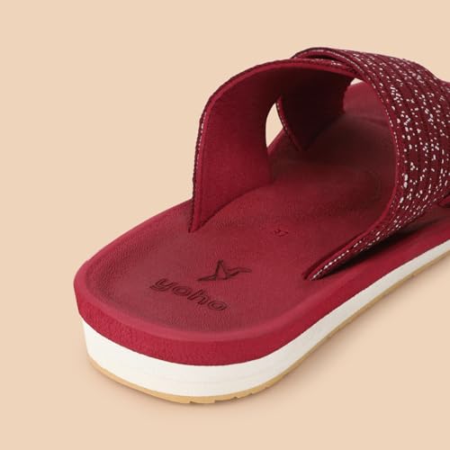 Image of YOHO Starry Slippers for Women | Criss-Cross Elastic Strap | Lightweight & Waterproof | Extra Soft Cushioned Orthopaedic Footpharma Footbed | Stylish Casual Flats for Everyday
