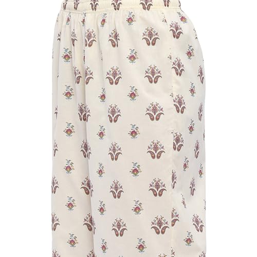 Image of BIBA Women Pure Cotton Printed Straight Suit Set