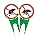 2pcs Cartello Metallo No Cane Incrostazioni Segno No Pet Incrostazione Segni 6 * 12" Verde