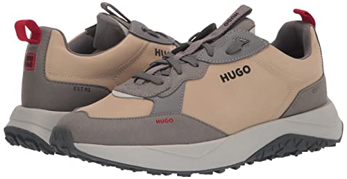 Image of HUGO Mens Running Style Mix Material Sneakers