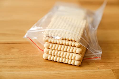 Pakico | 100 Plastikbeutel 6 x 8 cm Wiederverschließbare Durchsichtige | Dick und Haltbar | Verschlussbeutel | Kekstüten | Schmuckverpackungen | Lebensmittelbeutel | Kleine Ziplock-Beutel