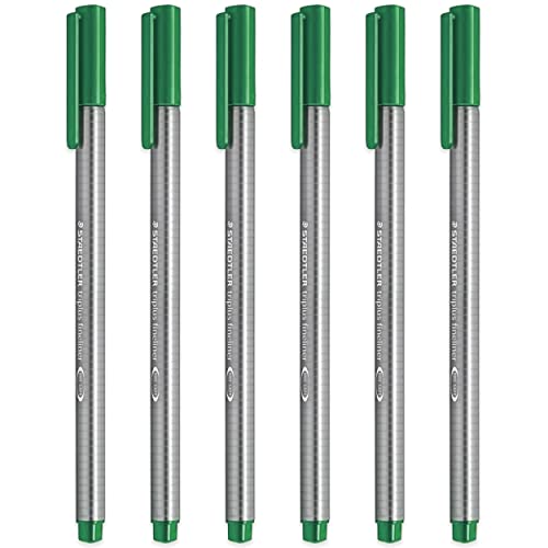 Stylos fins verts Staedtler Triplus 334 pour écrire sans rature ni bavure