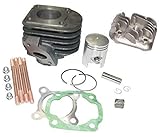 NEUER ____ ZYLINDER KIT 60ccm + STEHBOLZEN MIT MUTTERN ____ Das Kit enthält: Graugußzylinder, Kolben, Kolbenringe, Bolzen, Clipse, Zylinderkopf, Dichtungen, Nadellager, Stehbolzen mit Muttern. ____ Bei diesem Kit handelt es sich um ein hochwertiges Ersatzteil. ____ großes Loch - 43mm! (in einer Standard-Zylinder ist diese Größe 40mm) ____