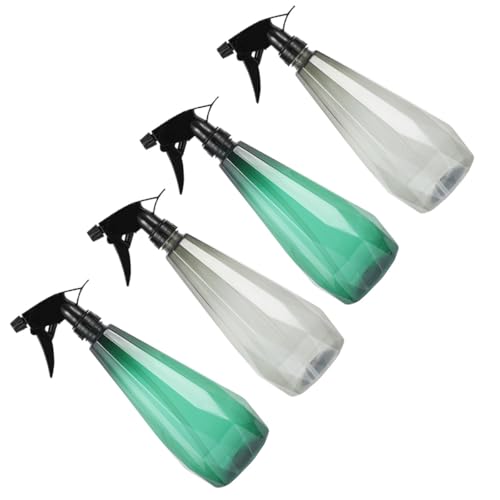 OSALADI Pulverizadores de Plástico para Jardinería y Limpieza, Botella Rociadora de 1l, Set de 4 Piezas (2 Gris Estrella y 2 Verde Bambú), Herramienta Práctica para Riego y Peluquería