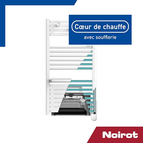 noirot radiateur sèche serviette soufflant actibain inertie fluide programmable, Écran de réglage lcd grande capacité d'Étendage fabrication française nf largeur 40 cm, 1300 w