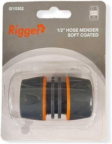 RIGGER Garden Hose Mender/Repairer 12mm - 1/2" ABS Softgrip H20013