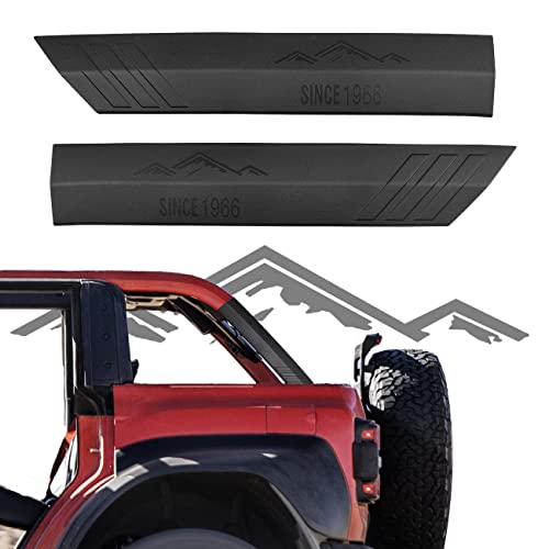 Hibrongo 2Pcs D Pillar Cover Paint Protector Rear Trunk Roll Bar Molding Trim Compatible With Ford Bronco 2021 2022 2023 Offroad Accessories #TOP24