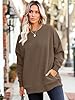 WIHOLL Crewneck Sweatshirts Women Long Sleeve Tops 2025 Fall Fashion Clothes Winter Pullover with Pockets S-2XL #1