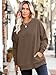 WIHOLL Oversized Sweatshirt for Women Crewneck Pocket Long Sleeve Shirts Winter Clothes School Outfits for Teachers Fall Fashion Tops Brown Coffee XL