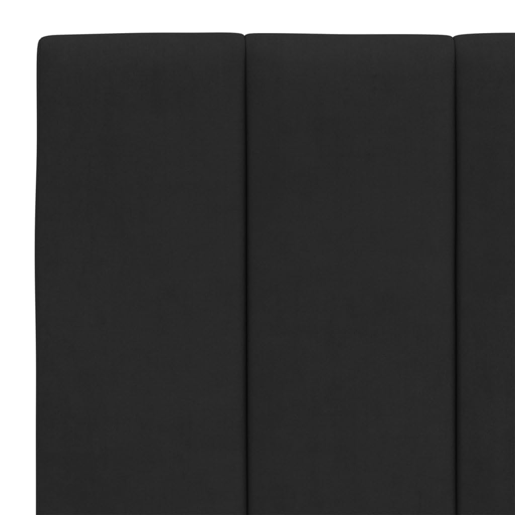 vidaXL Cuscino Testiera Hanko Nero 120 cm in Velluto