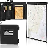 GORELAX Tactical Map Case - Military-Grade Army Gear for Land Navigation Kit, Waterproof TPU with Rapid-Access Window & MOLLE, US Flag Patch Included