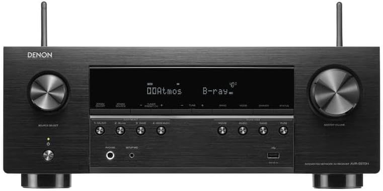 Denon AVR-S960H 8K Ultra HD 7.2 Channel (90Watt X 7) AV Receiver 2020 Model - Built for Gaming, Music Streaming, 3D Audio & Video, Alexa + HEOS, Black
