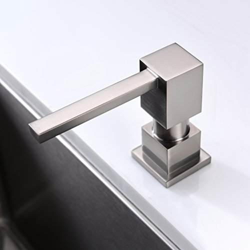 Fonveth Contemporary Design Kitchen Sink Countertop Soap Dispenser, Built In Hand Soap Dispenser Pump Brushed Nickel #TOP1