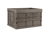 DELIGHT 52 Liter Collapsible Heavy Duty Storage Bin/Container, Grated Wall Utility Basket Tote, Grey
