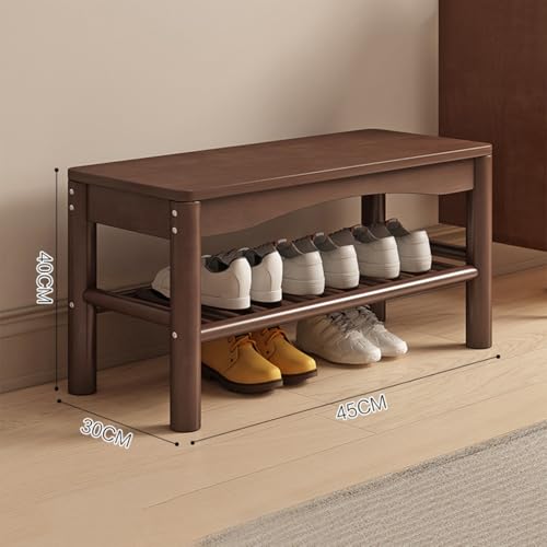 Banc à chaussures en bois massif pour optimiser l'espace et s'asseoir confortablement - 3