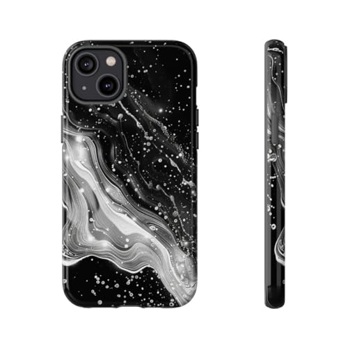 Coque rigide iPhone 14 Plus anti-rayures motif galaxie abstrait