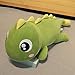 Huobeibeibei - Peluche a forma di dinosauro, sdraiato, per bambine, cuscino lungo, comodino, cuscino da comodino, cuscino da 100 cm, 0,9 kg, giallo