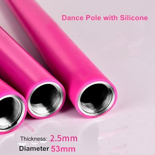 Premium Dance Pole Removable Spinning Static Dancing HeavyDuty Steel Pole Adjustable Height，Adjustable Removable Silicone Dance Pole Kit for Home Fitness, Gym, and Party, Portable for Exerci