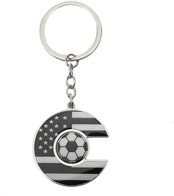 Bag Charms Initial A-Z Letter Keychain Bag Charm Soccer Keychain for Handbags Sports Bag