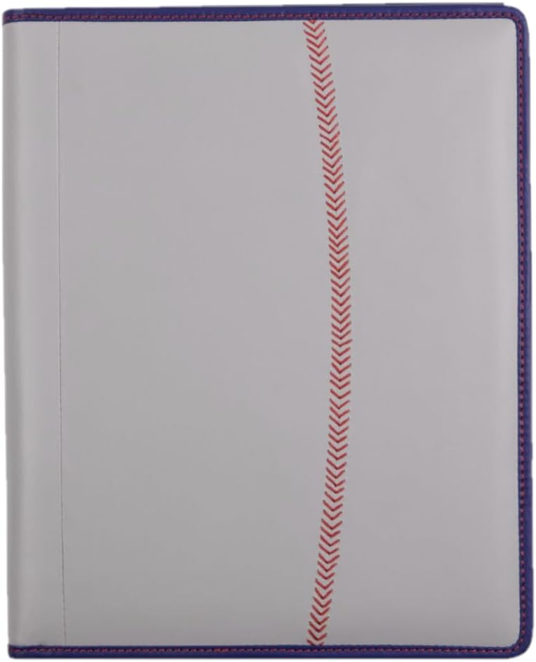 Rawlings | Baseball Stitch Padfolio Organizer | Interview Resume Folder + Business Card Holder | Multiple Colors