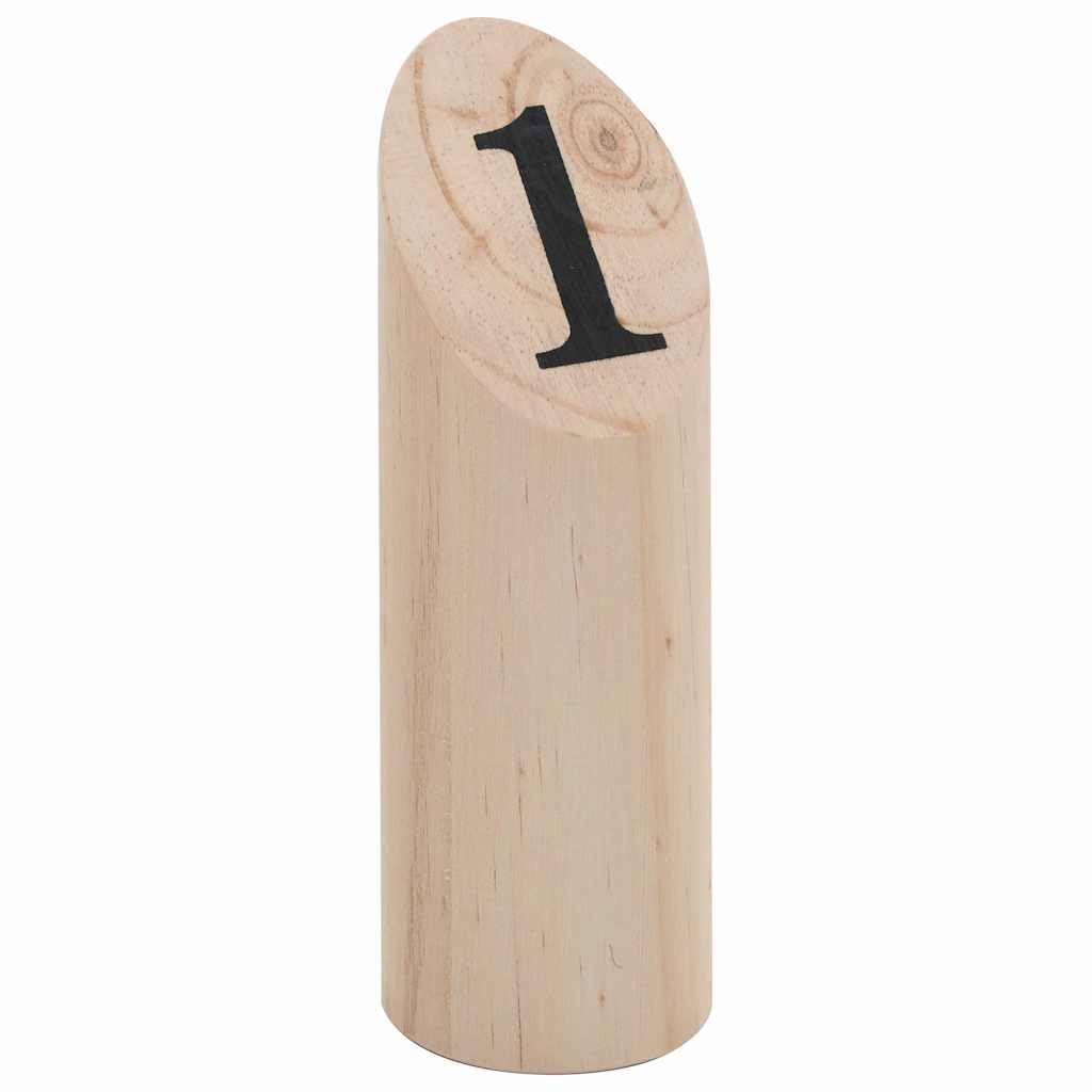 Kubb zestaw do zabawy z litego drewna sosnowego z 12 kostkami, 1 kij do rzucania 4,9 x 22 cm i torba do noszenia na świeżym powietrzu, do zabawy, ogrodu, na czas wolny, do ruchu, na imprezę