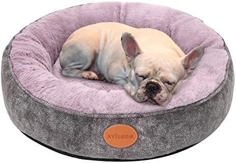 Small Dog Bed Calming Dogs Bed for Small Medium Puppy Dogs Anti-Anxiety Puppy Bed Machine Washable Warming Cozy Soft Pet Round Cat Beds