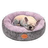 Small Dog Bed Calming Dogs Bed for Small Medium Puppy Dogs Anti-Anxiety Puppy Bed Machine Washable W