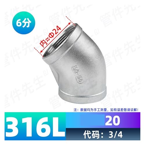 Codo para tuberías de agua de acero inoxidable 316, ideal para reformas del hogar 3