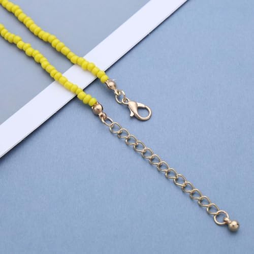 Collier De Perles De Rocaille Fait Main Avec Perle D'eau Douce Écarlate