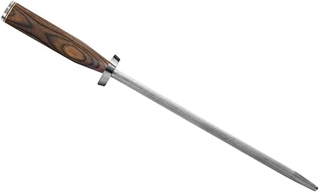 Shun Cutlery Premier 9" Combination Honing Steel, Smooth and Micro-Ribbed