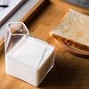 Glass Milk Carton, Clear Mini Creamer Container, Creamer Pitcher, Gift Choice(Pack of 4)