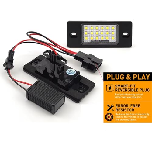 Luz de matrícula compatible con VW Tiguan 2008 y Golf 5 Wagon dos unidades traseras 3