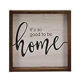 Parisloft It's So Good to Be Home Rustic Wood Signs,Wooden Framed Farmhouse Plaque, Farmhouse Real...
