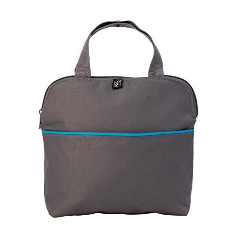J.L. Childress MaxiCOOL 4-Bottle Cooler, Grey/Teal Cover
