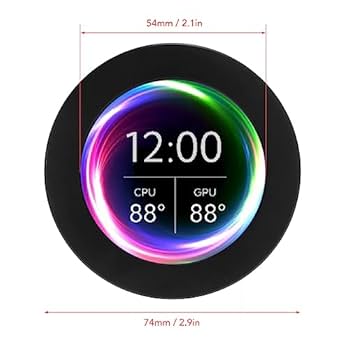 Amazon.co.jp: 2.1インチ IPSラウンドデータモニター、ミニ