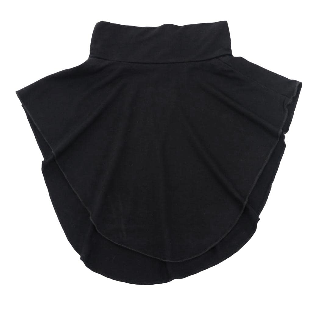 Women Modal Faux Turtleneck Half Top Dickey Collar Muslin Hijab Neck Cover Black