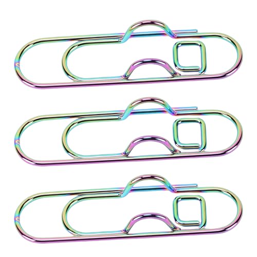 KELFEEAO 20 PCS Stainless Steel Pen Holder, Metal Pen Holder Clips Colorful Notebook Penco Clampy Clip for Journals Planners Office School