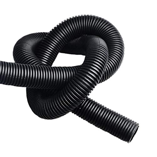 American Terminal 20 Ft 1 inch Split Wire Loom Conduit Polyethylene Tubing Black Color Sleeve Tube