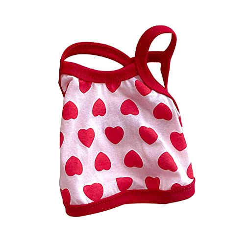 Camisa para Cachorros, Camisola Com Estampas de Coração, Confortável para o Verão, Linda para Animai