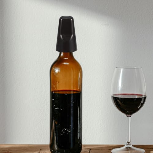 Mikinona Lot de 6 joints de bouteilles de vin avec bouchons anti-poussière - Bec verseur universel pour faux vin - Bouchon ménager pour prévenir les déversements et garder la bouche de la bouteille – vue 6