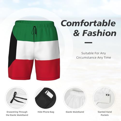 Short de bain séchage rapide pour homme à doublure compression - 5