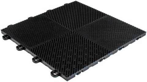 Interlocking Perforated / Drain Floor Tiles - 30 sq.ft. (Black)