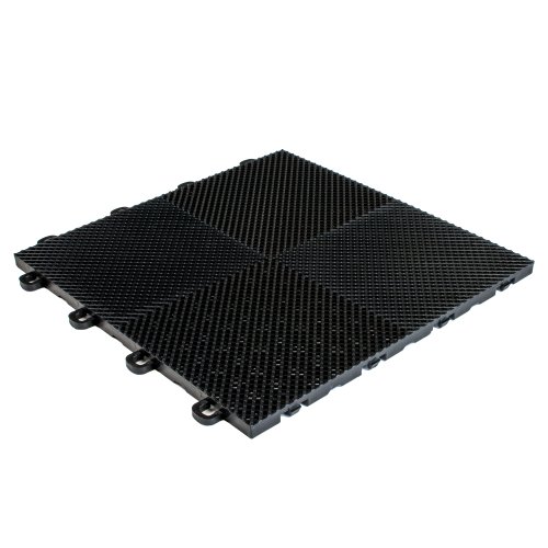 Interlocking Perforated / Drain Floor Tiles - 30 Sq.ft. (Black) #TOP2