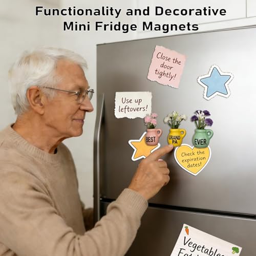 Imán decorativo mini florero cerámico para refrigerador miniatura 5