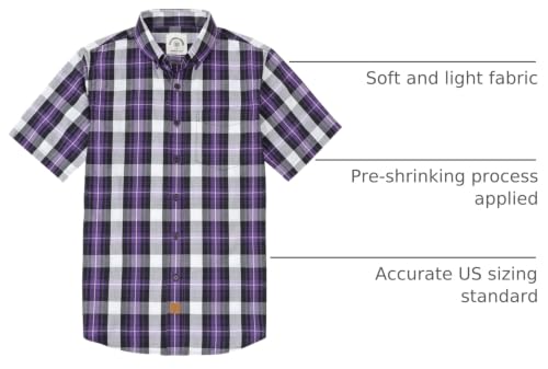 Image of Dubinik Mens Short Sleeve Button Down Shirts Soft Breathable Summer Vintage Regular Fit Lightweight Men's Casual Shirt
