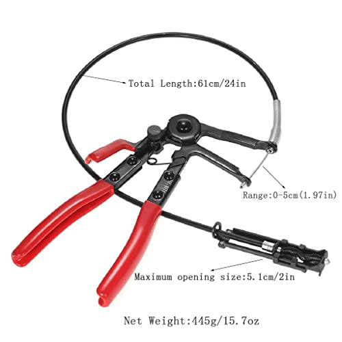 Sinyiol Alicate de braçadeira de mangueira Ferramenta de reparo de automóveis 61 cm Tipo de cabo fle