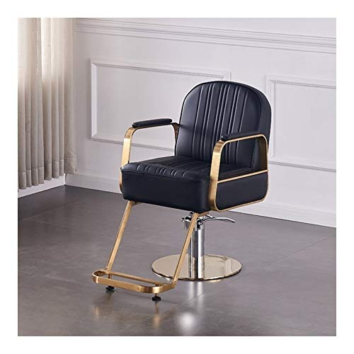 Silla de salón vintage hidráulica con equipo de belleza reclinable, silla de peluquería para peluquería, sillón reclinable clásico con bomba hidráulica resistente (carga máxima de 420 libras), ideal
