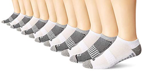 Columbia Mens Sports No Show 18 Pair, White/Grey, Mens 6-12 Shoe Size