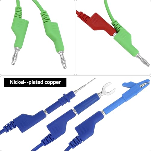 QWORK® 30PCS 4mm Banana Plug Test Leads Kit for Multimeter Testing, white - Image 3